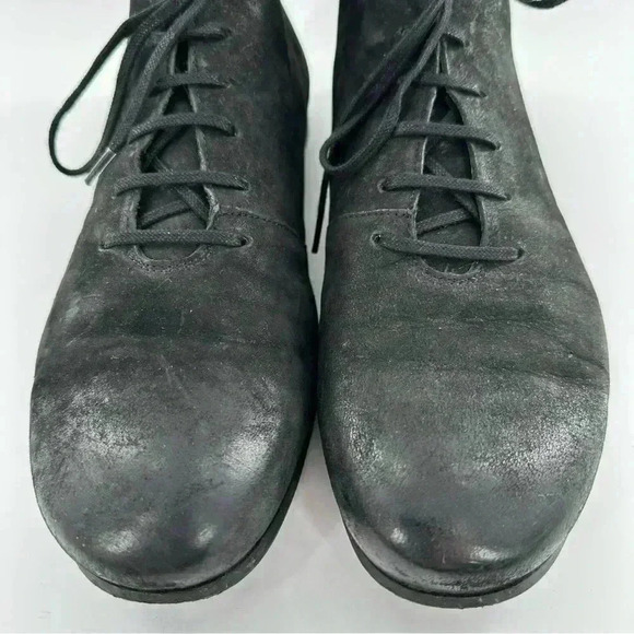 John Fluevog mens chukka boots size 12 black nubuck leather hipster grunge punk - Picture 3 of 12